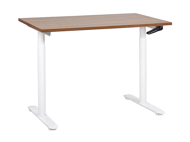 Scrivania regolabile legno scuro e bianco 120 x 72 cm DESTINAS