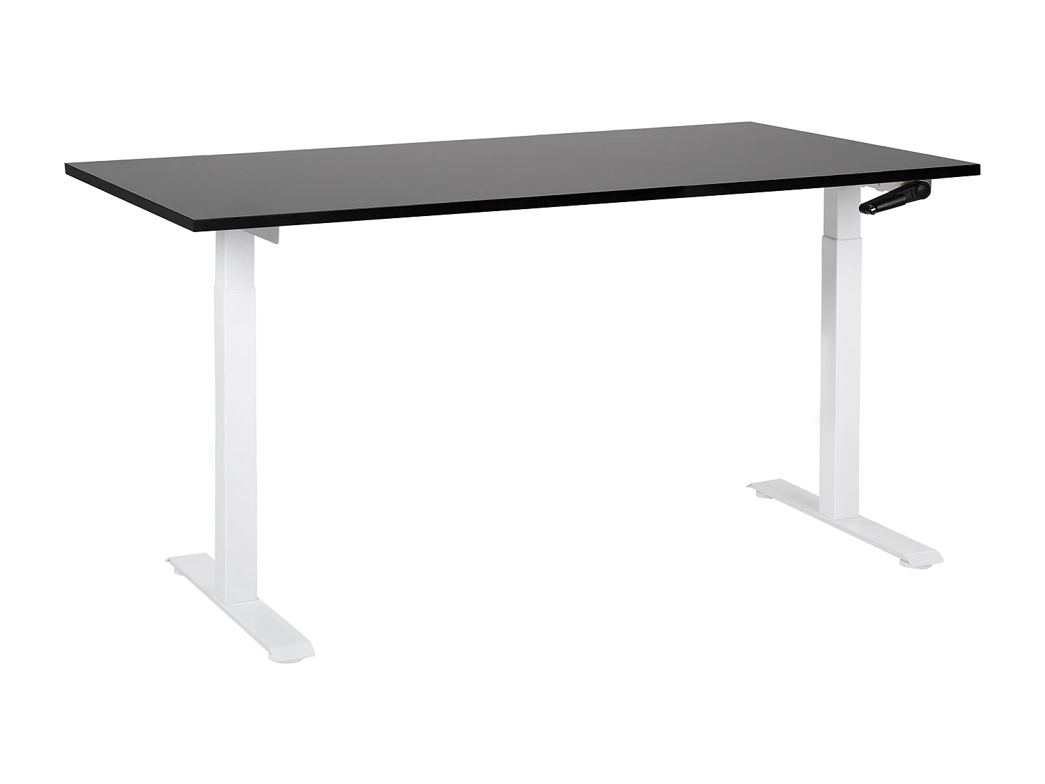 Bureau réglable en hauteur manuellement DESTINES Noir/blanc 160 cm 72 cm