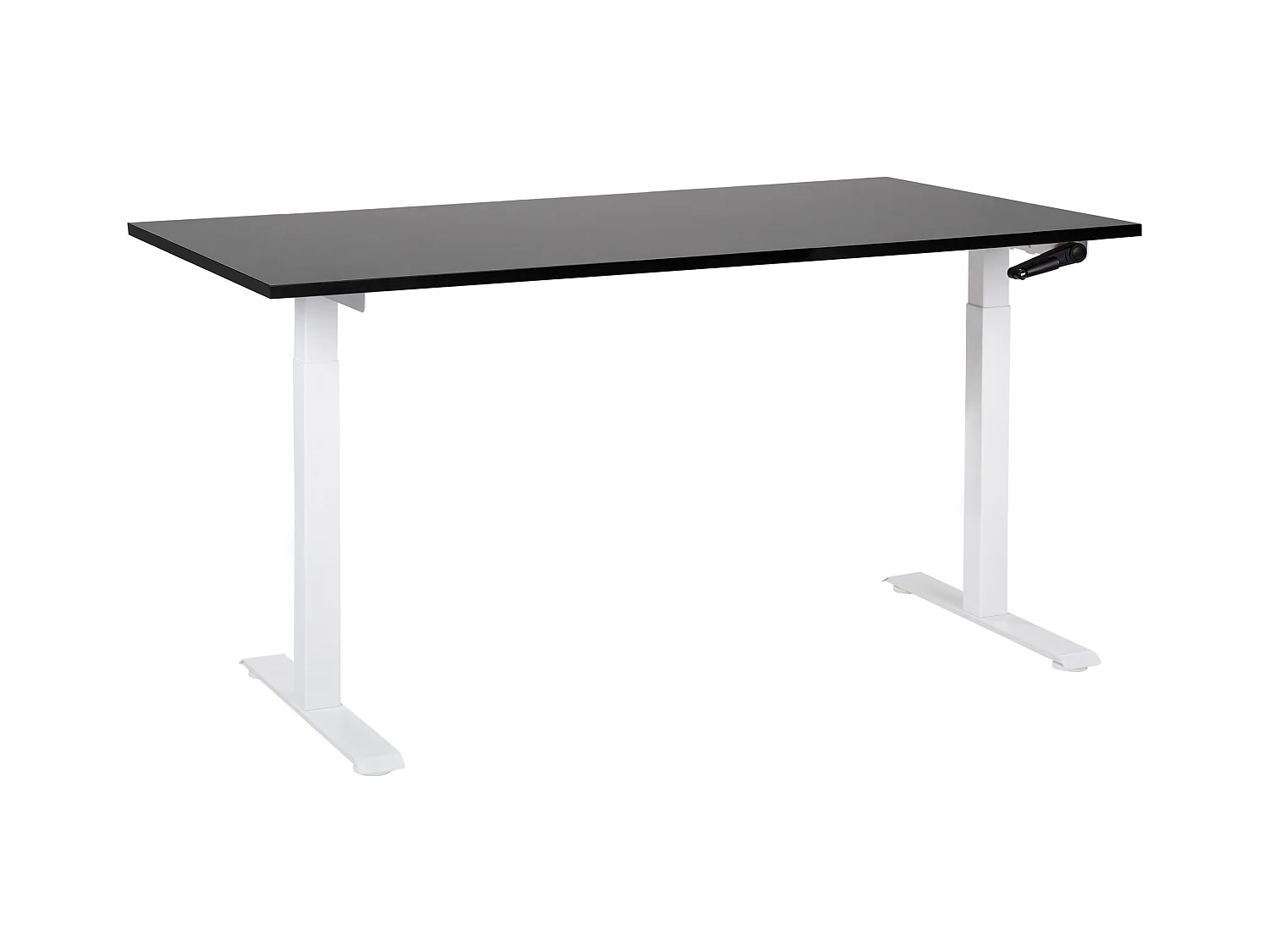 Bureau réglable en hauteur manuellement DESTINES Noir/blanc 160 cm 72 cm