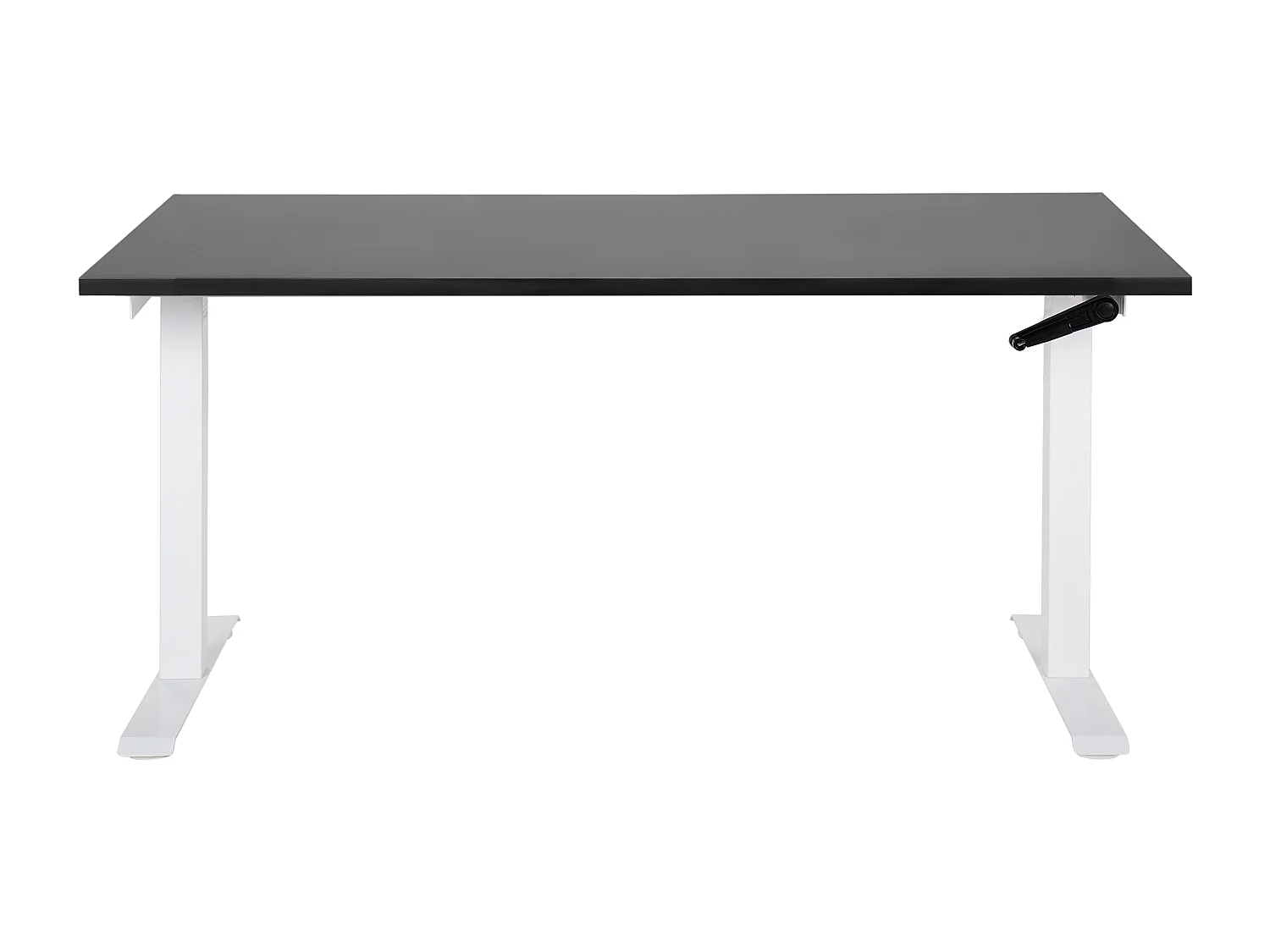 Secretária elevatória manualmente ajustável preta e branca 160 x 72 cm DESTINES