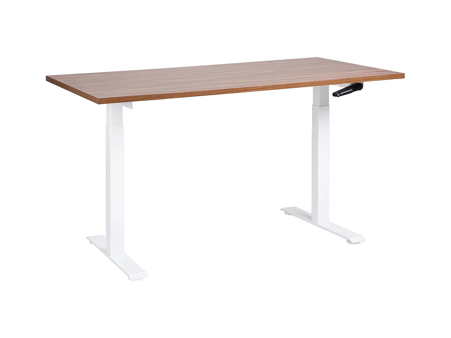 Bureau réglable en hauteur manuellement DESTINES Marron/blanc 160 cm 72 cm