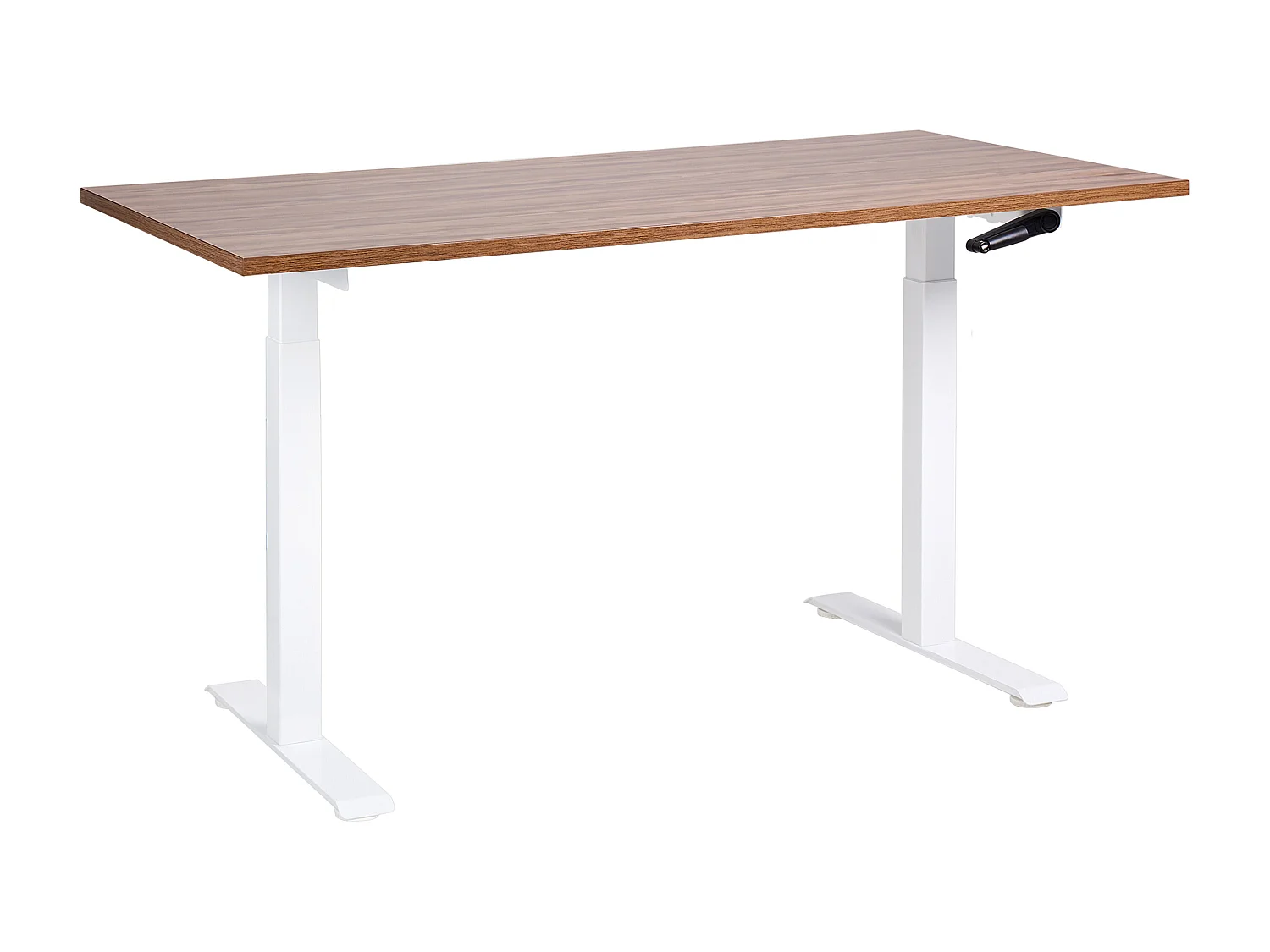 Bureau réglable en hauteur manuellement DESTINES Marron/blanc 160 cm 72 cm