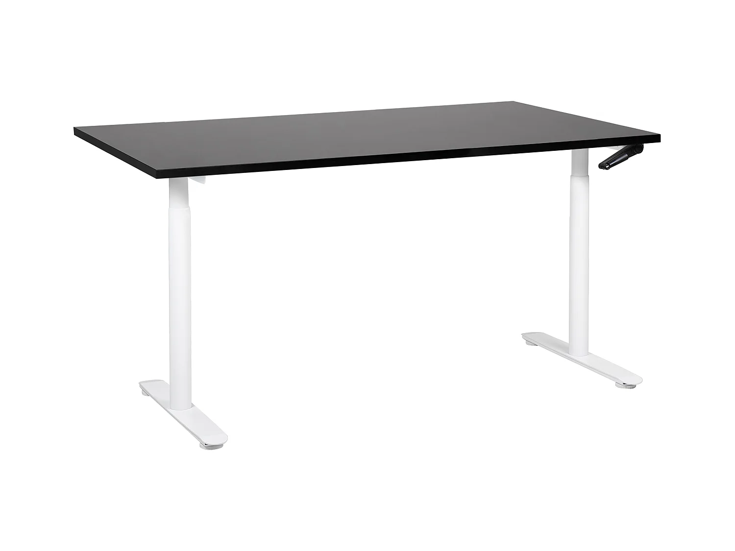 Bureau réglable en hauteur manuellement DESTINAS Noir/blanc 160 cm 72 cm