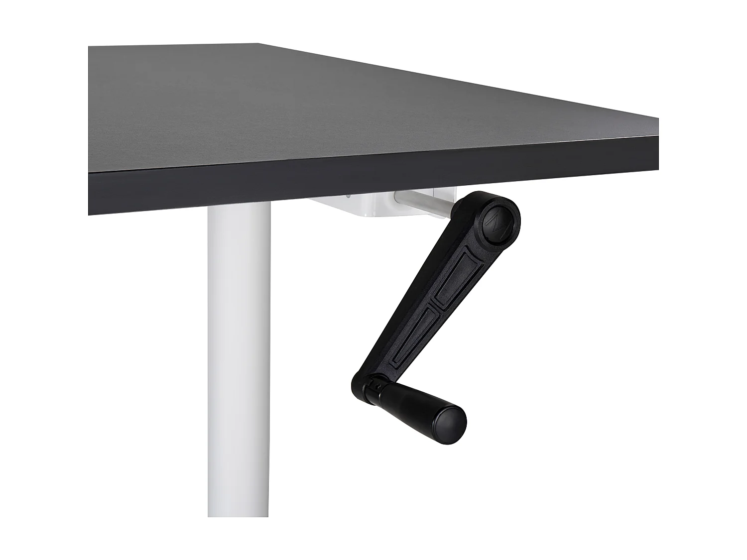 Bureau réglable en hauteur manuellement DESTINAS Noir/blanc 160 cm 72 cm