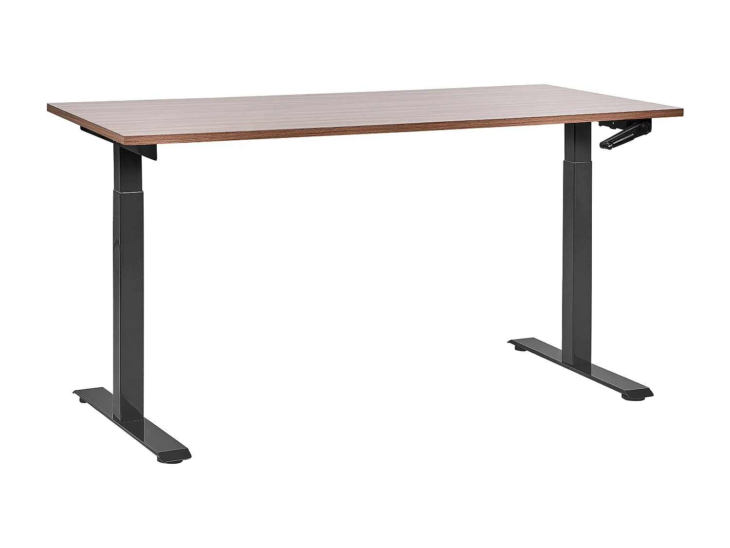 Bureau réglable en hauteur manuellement DESTINES Marron/noir 160 cm 72 cm