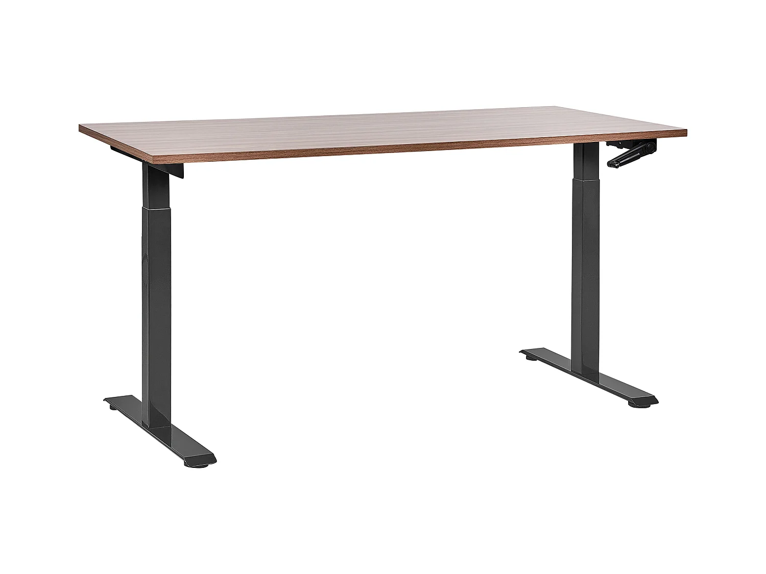 Bureau réglable en hauteur manuellement DESTINES Marron/noir 160 cm 72 cm