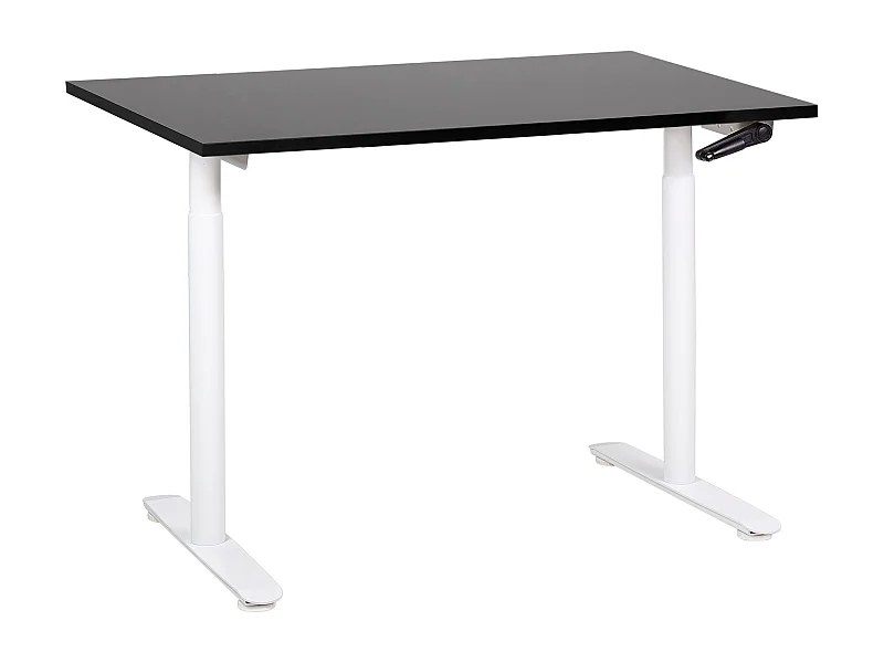 Bureau réglable en hauteur manuellement DESTINAS Noir/blanc 120 cm 72 cm