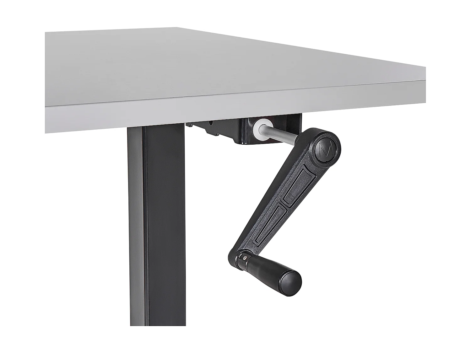 Secretária elevatória manualmente ajustável cinzenta e preta 160 x 72 cm DESTINES