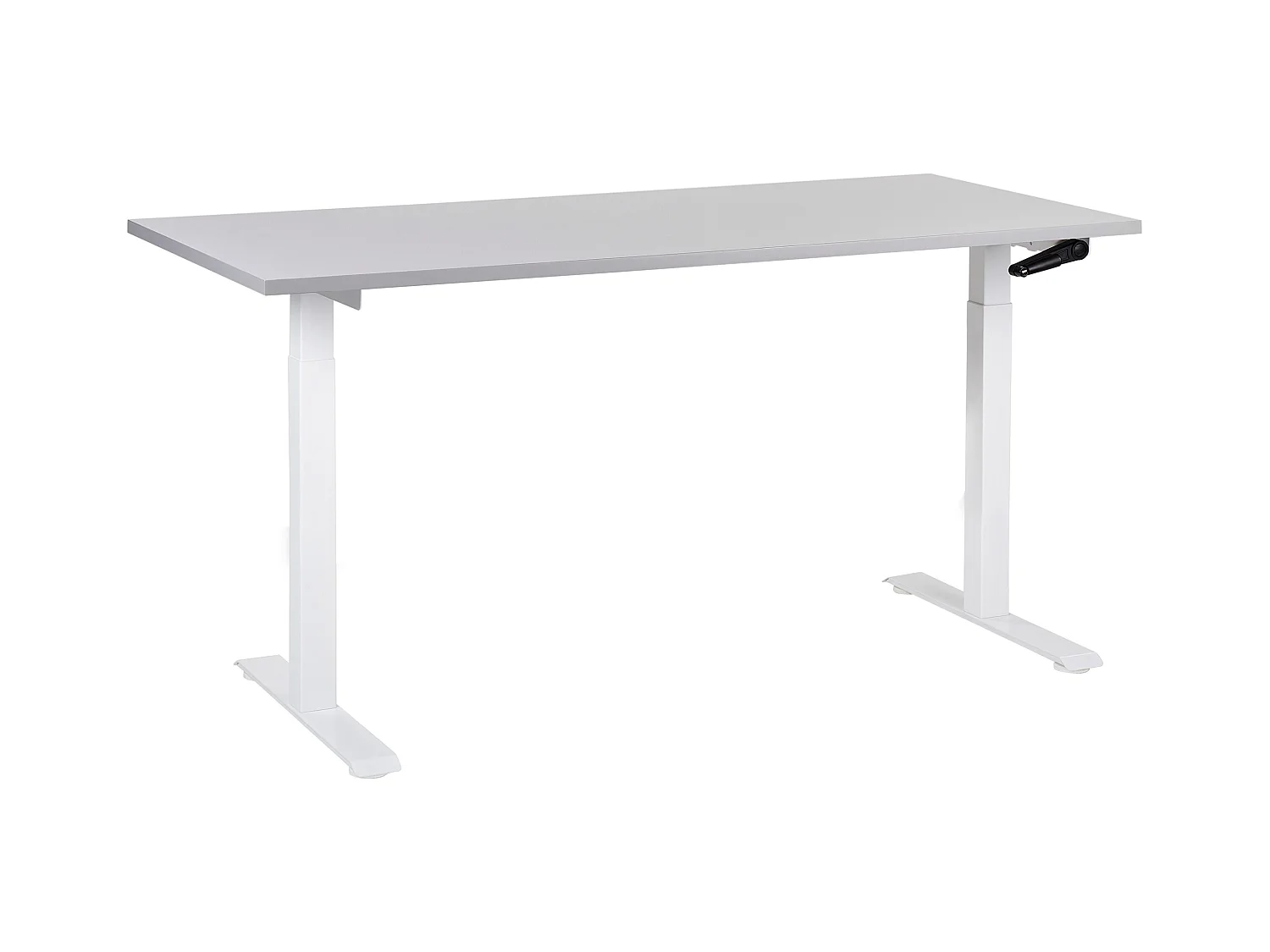 Bureau réglable en hauteur manuellement DESTINES Gris/blanc 160 cm 72 cm