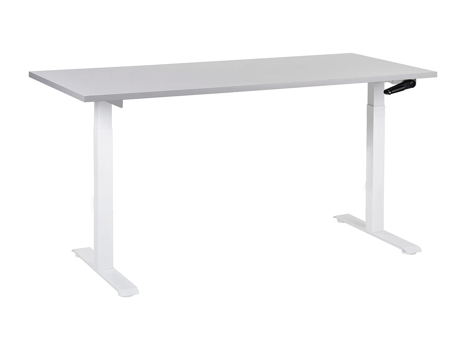 Bureau réglable en hauteur manuellement DESTINES Gris/blanc 160 cm 72 cm
