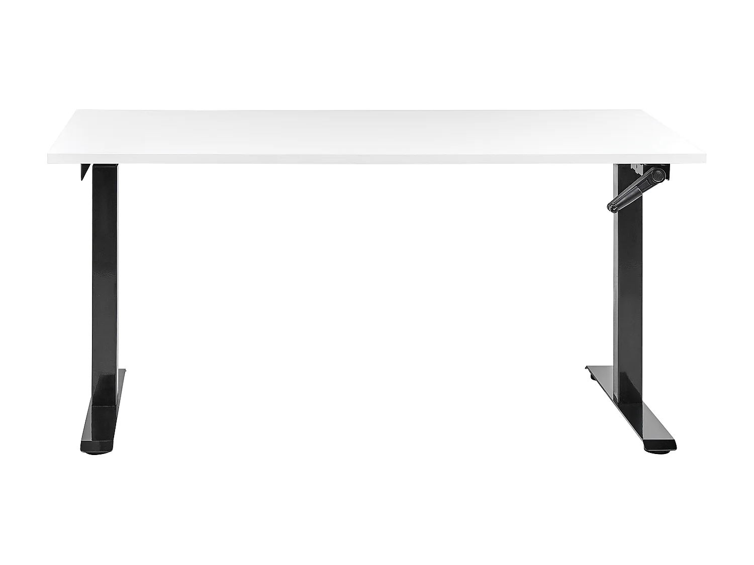 Bureau réglable en hauteur manuellement DESTINES Blanc/noir 160 cm 72 cm