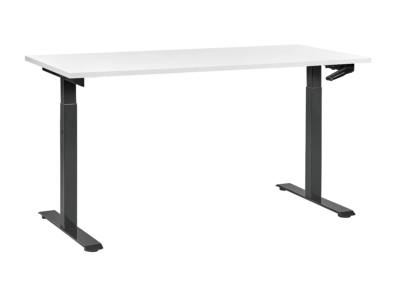 Bureau handmatig verstelbaar wit/zwart 160 x 72 cm DESTINES