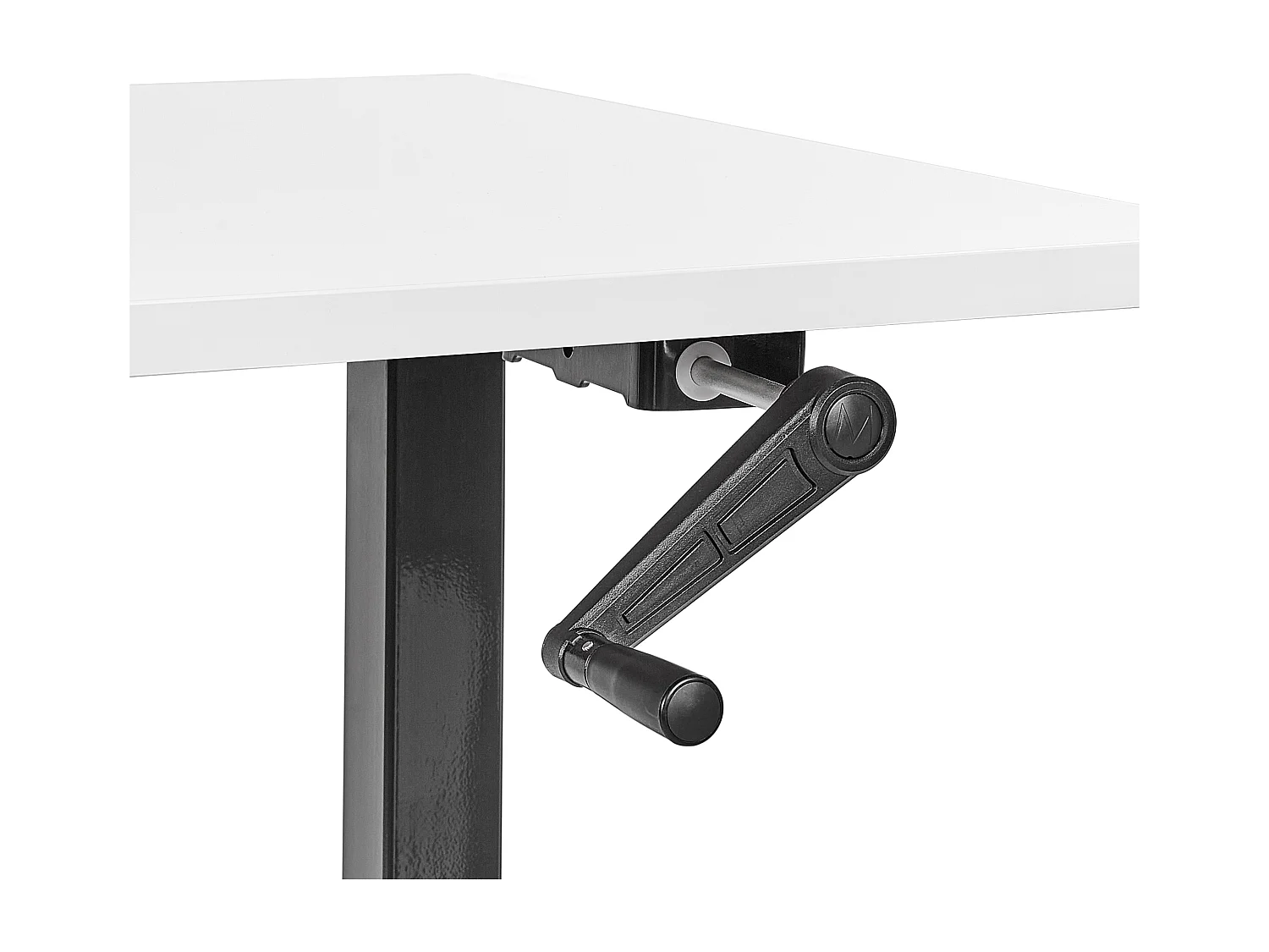 Bureau handmatig verstelbaar wit/zwart 160 x 72 cm DESTINES