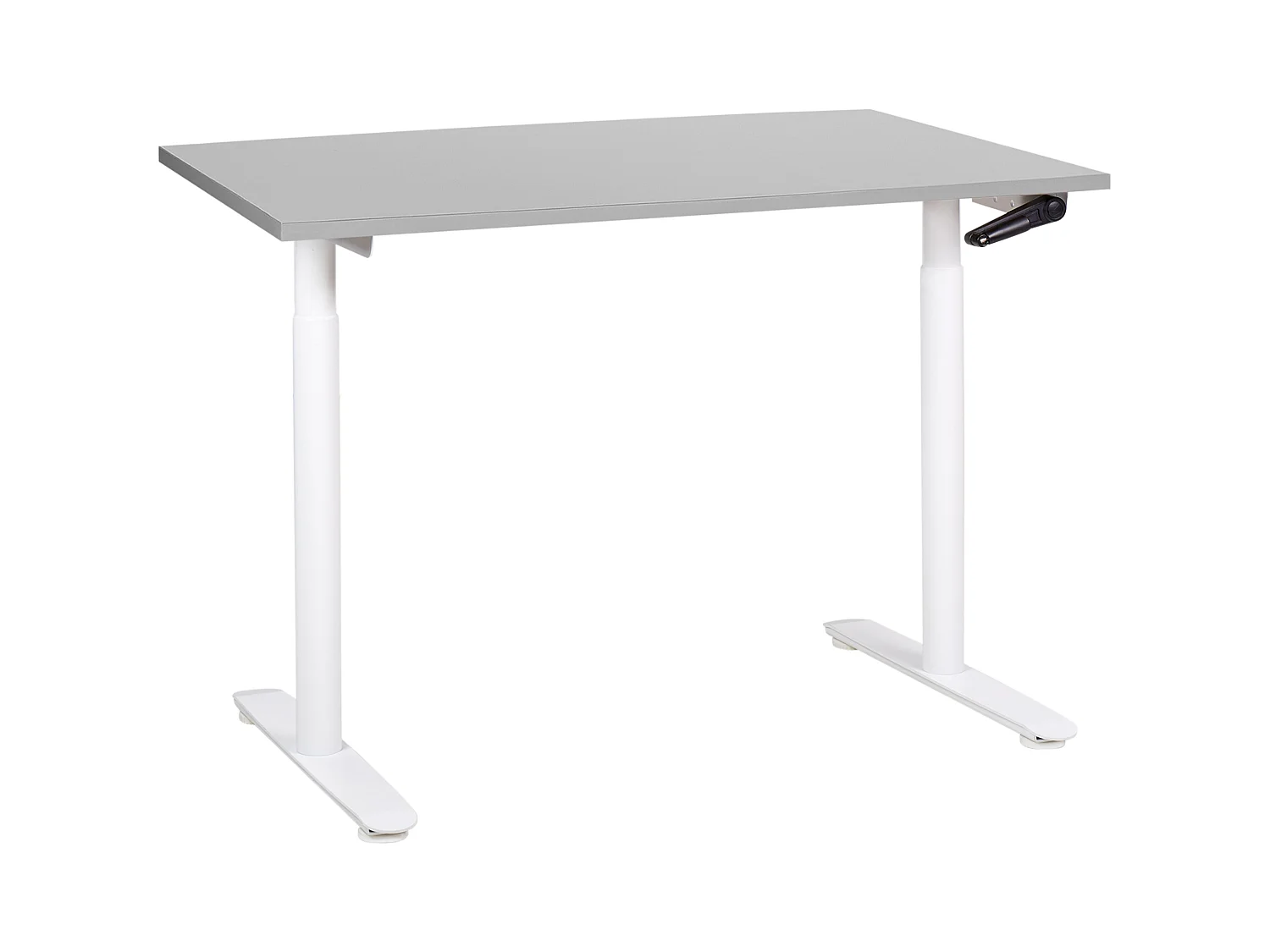 Bureau handmatig verstelbaar grijs/wit 120 x 72 cm DESTINAS