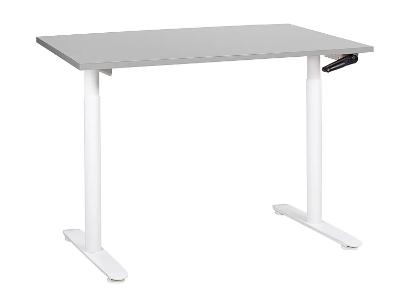 Bureau réglable en hauteur manuellement DESTINAS Gris/blanc 120 cm 72 cm