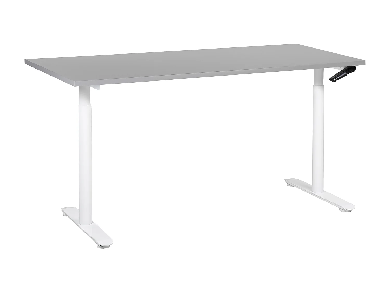 Bureau handmatig verstelbaar grijs/wit 160 x 72 cm DESTINAS