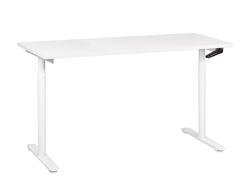 Bureau réglable en hauteur manuellement DESTINAS Blanc 160 cm 72 cm