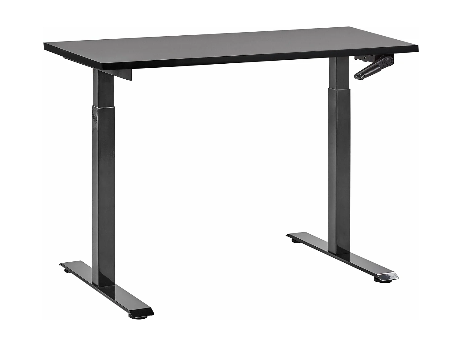 Biurko regulowane manualnie 120 x 72 cm czarne DESTINES