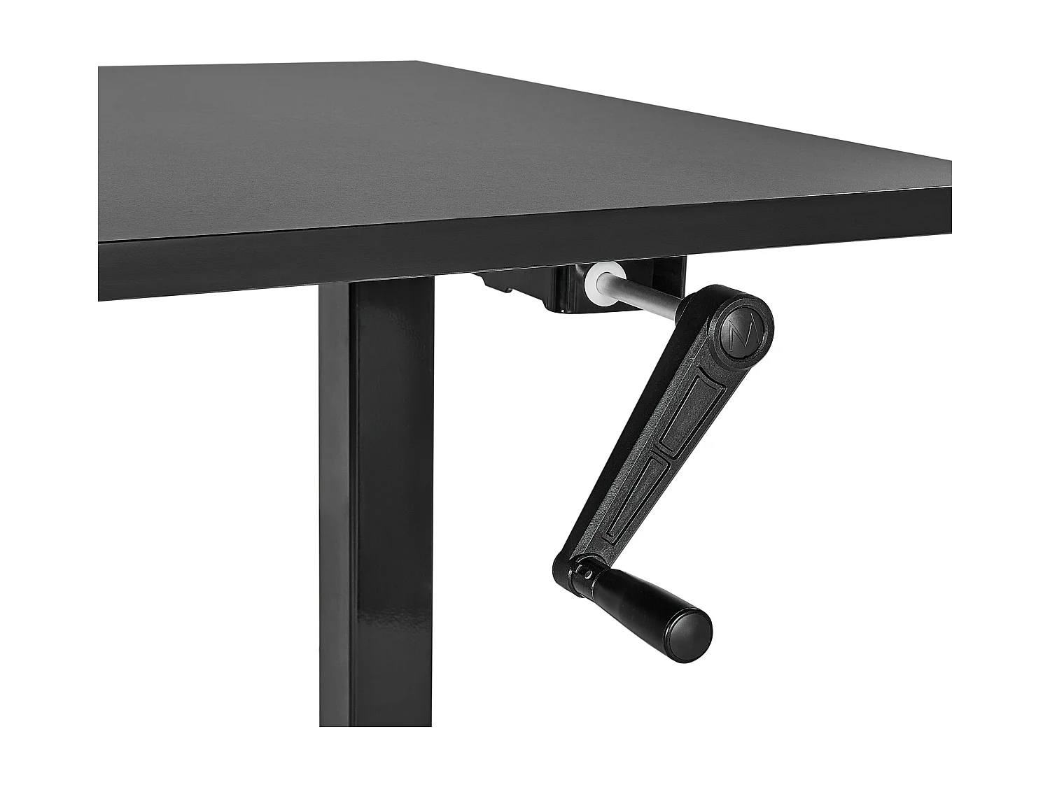 Höhenverstellbarer Schreibtisch mit Kurbel schwarz 120x72 cm DESTINES