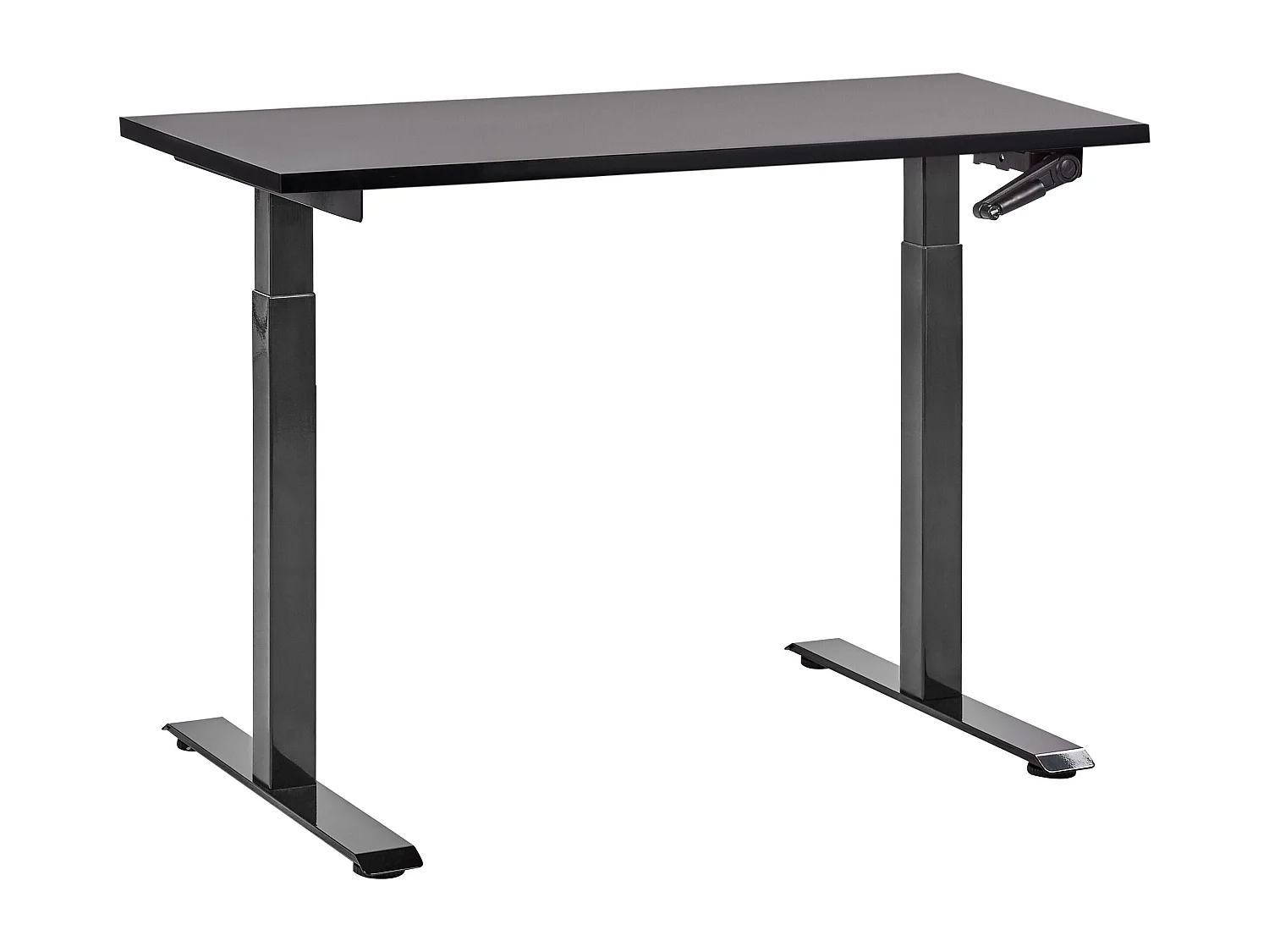 Höhenverstellbarer Schreibtisch mit Kurbel schwarz 120x72 cm DESTINES