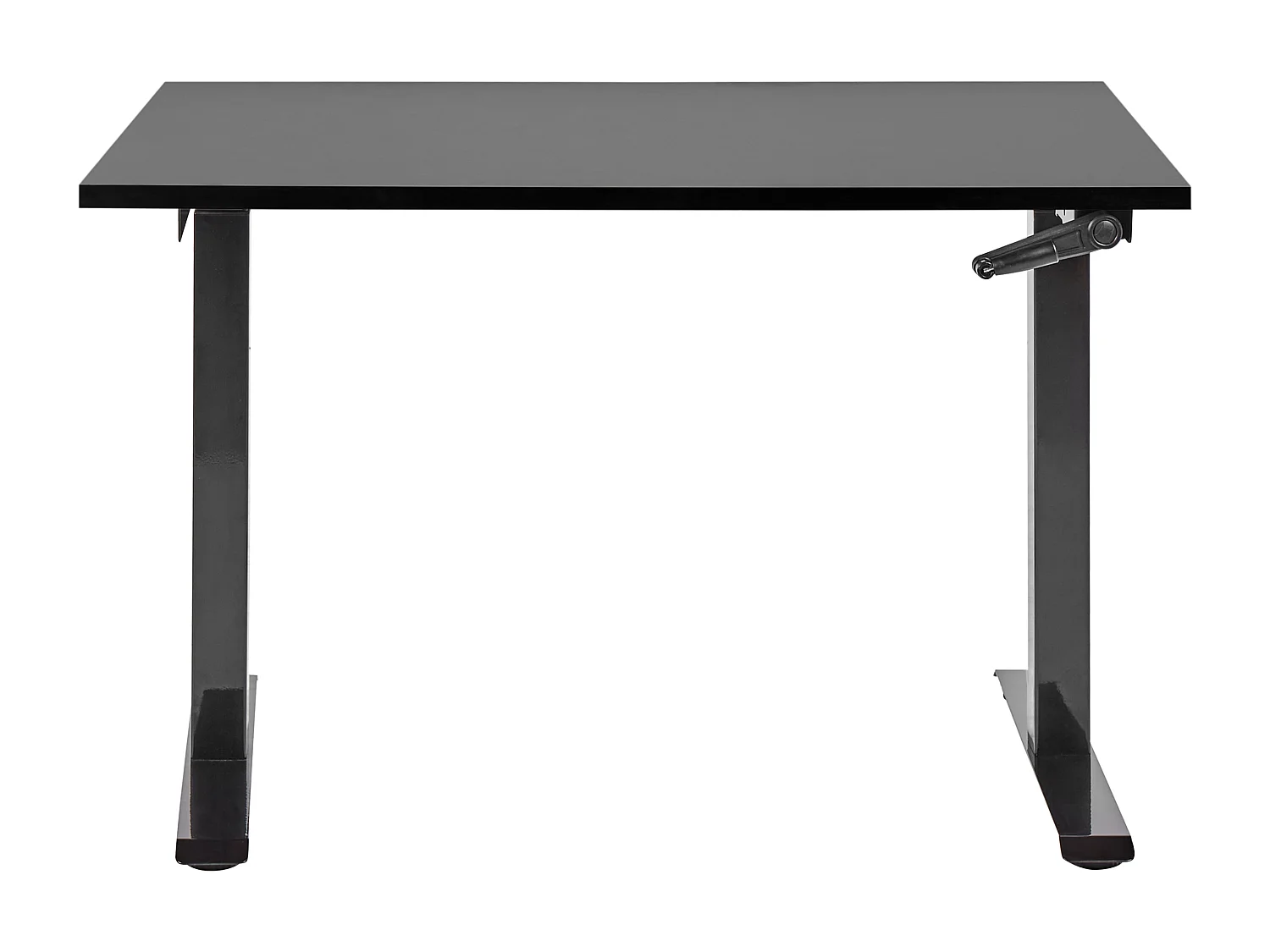 Höhenverstellbarer Schreibtisch mit Kurbel schwarz 120x72 cm DESTINES
