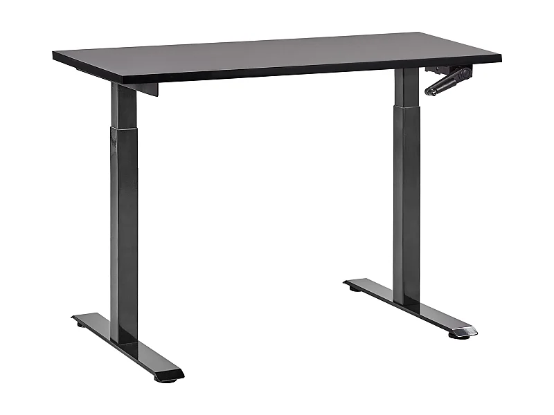 Bureau réglable en hauteur manuellement DESTINES Noir 120 cm 72 cm