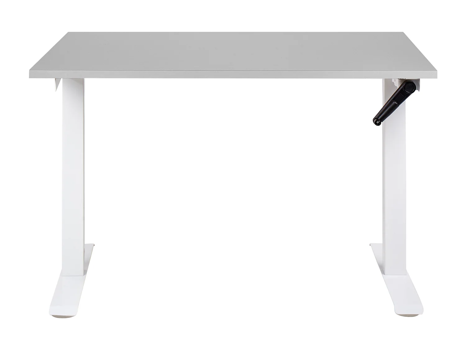 Biurko regulowane manualnie 120 x 72 cm szaro-białe DESTINES