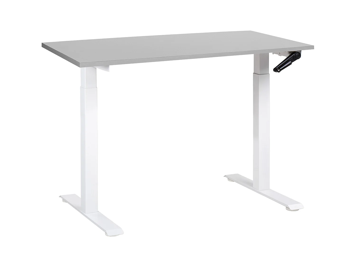 Bureau réglable en hauteur manuellement DESTINES Gris/blanc 120 cm 72 cm