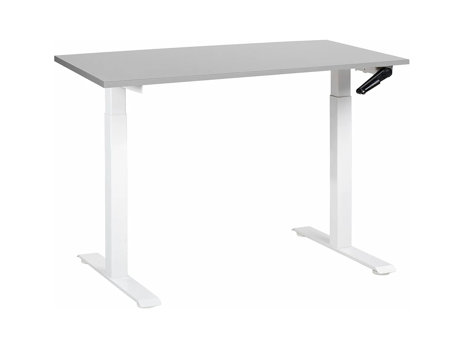 Bureau à hauteur réglable 120 x 72 cm gris et blanc DESTINES