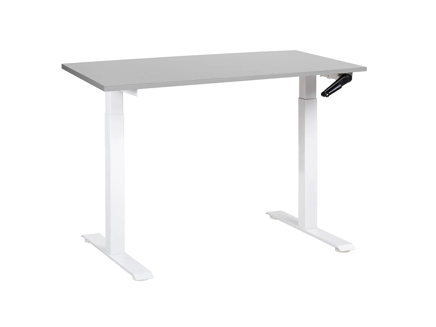 Escritorio de altura regulable gris y blanco 120 x 72 cm DESTINES