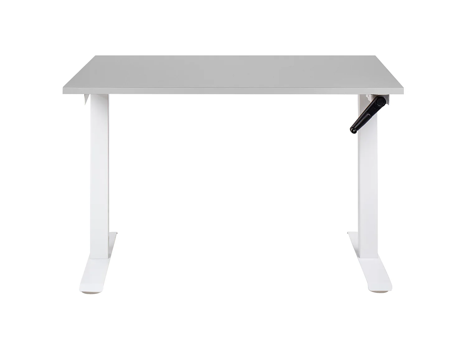 Escritorio de altura regulable gris y blanco 120 x 72 cm DESTINES