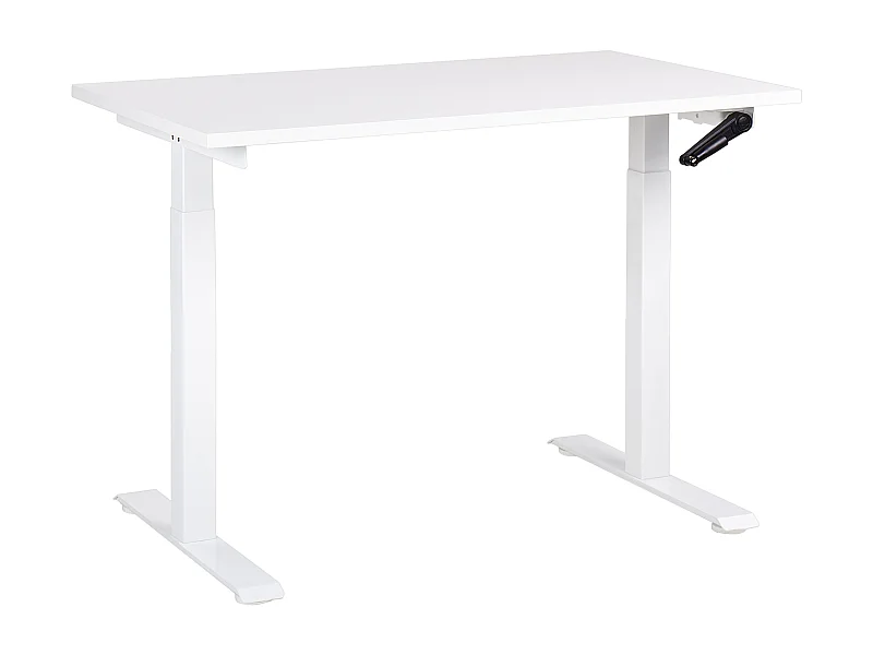 Höhenverstellbarer Schreibtisch mit Kurbel weiß 120x72 cm DESTINES