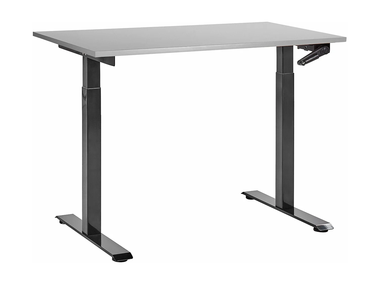 Höhenverstellbarer Schreibtisch mit Kurbel grau/schwarz 120x72 cm DESTINES