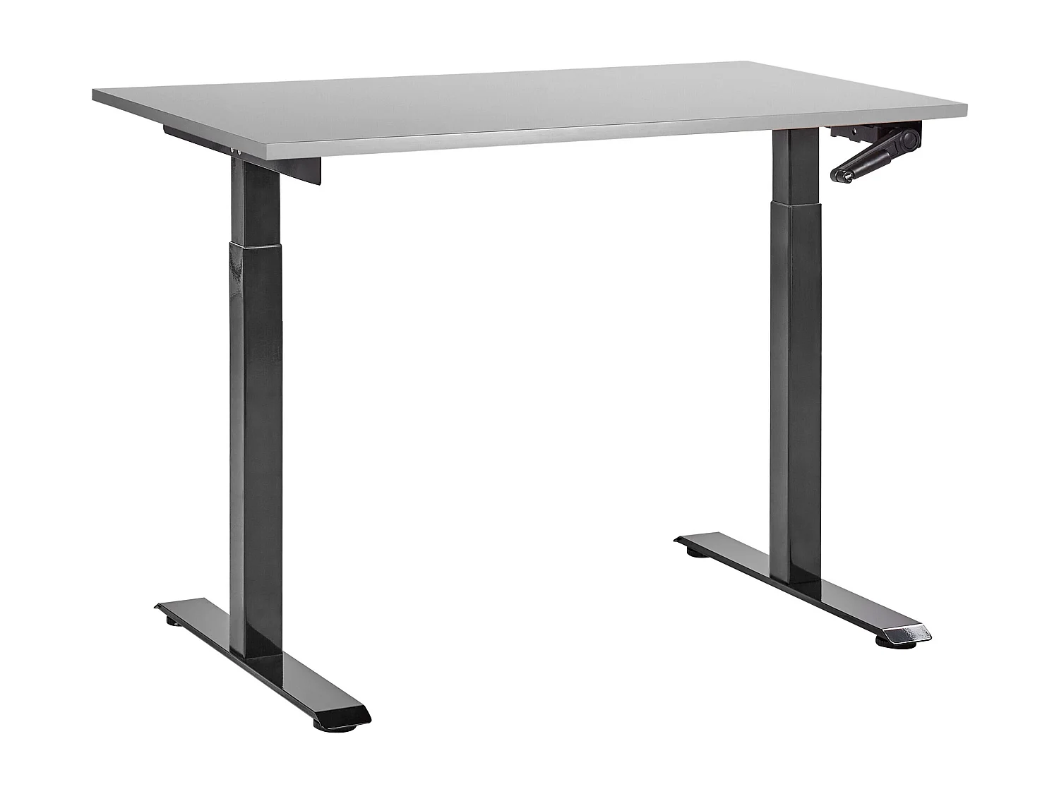 Höhenverstellbarer Schreibtisch mit Kurbel grau/schwarz 120x72 cm DESTINES