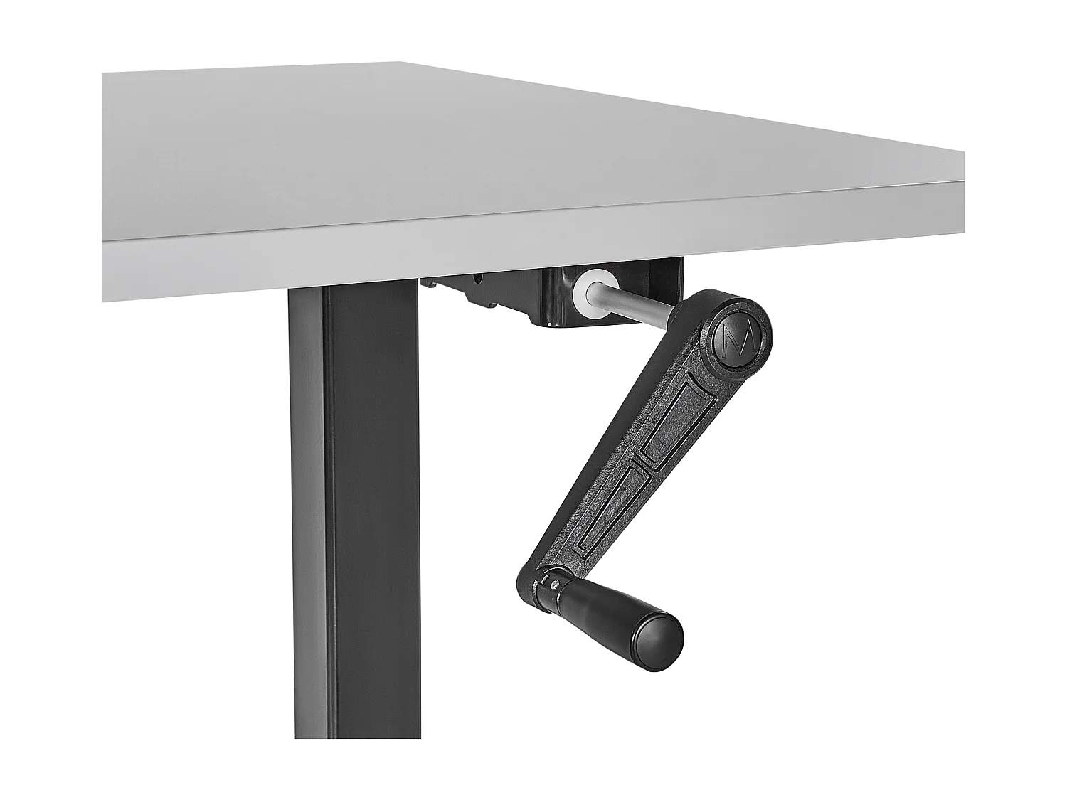 Bureau handmatig verstelbaar grijs/zwart 120 x 72 cm DESTINES