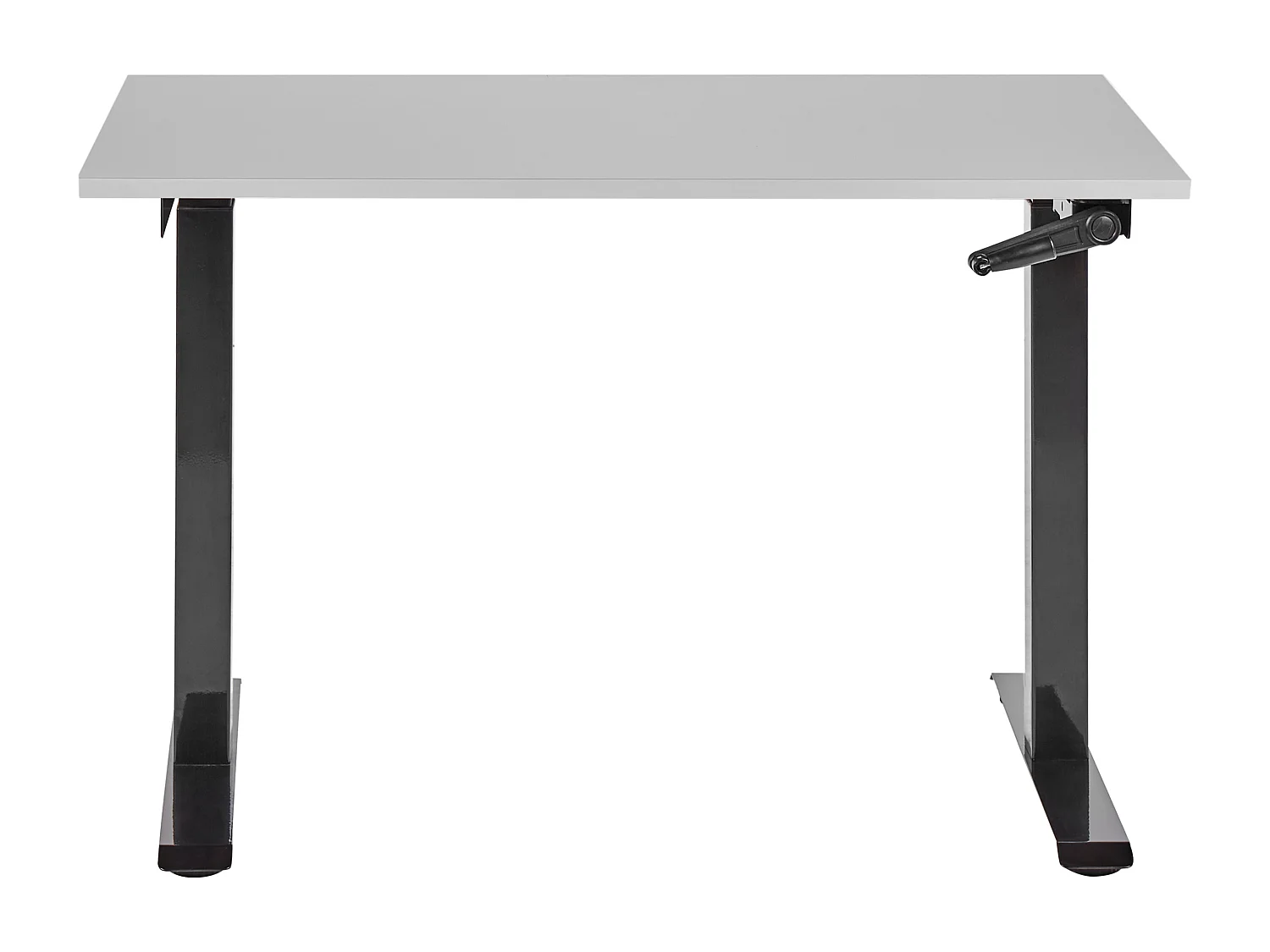 Höhenverstellbarer Schreibtisch mit Kurbel grau/schwarz 120x72 cm DESTINES