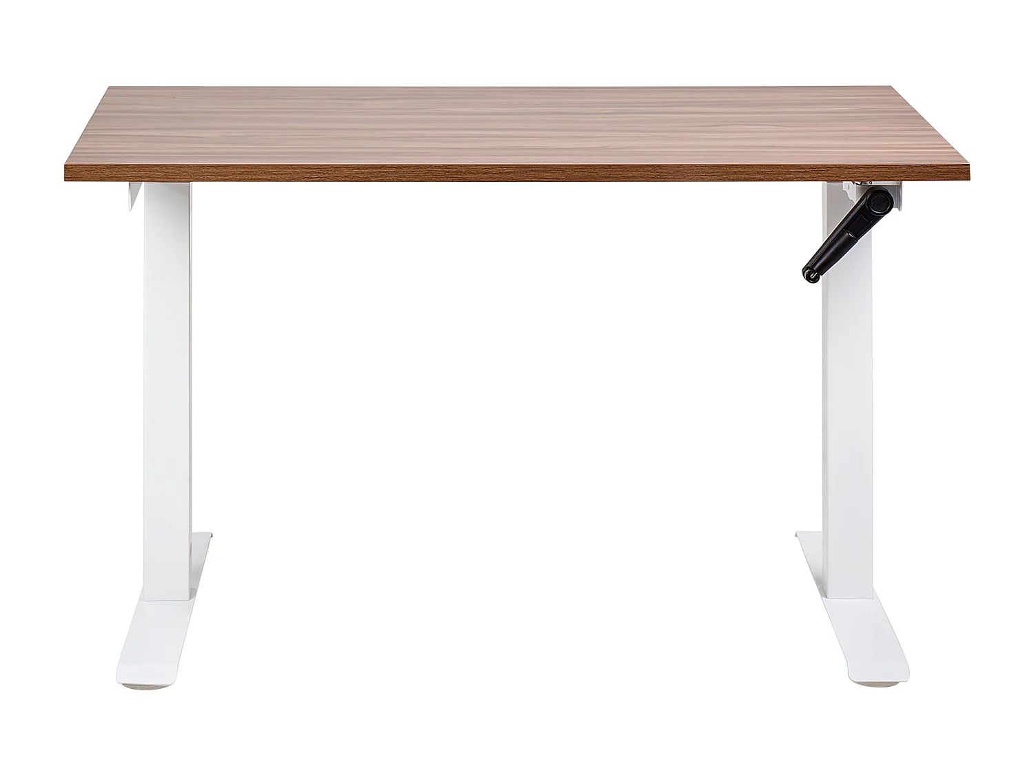 Biurko regulowane manualnie 120 x 72 cm ciemne drewno z białym DESTINES