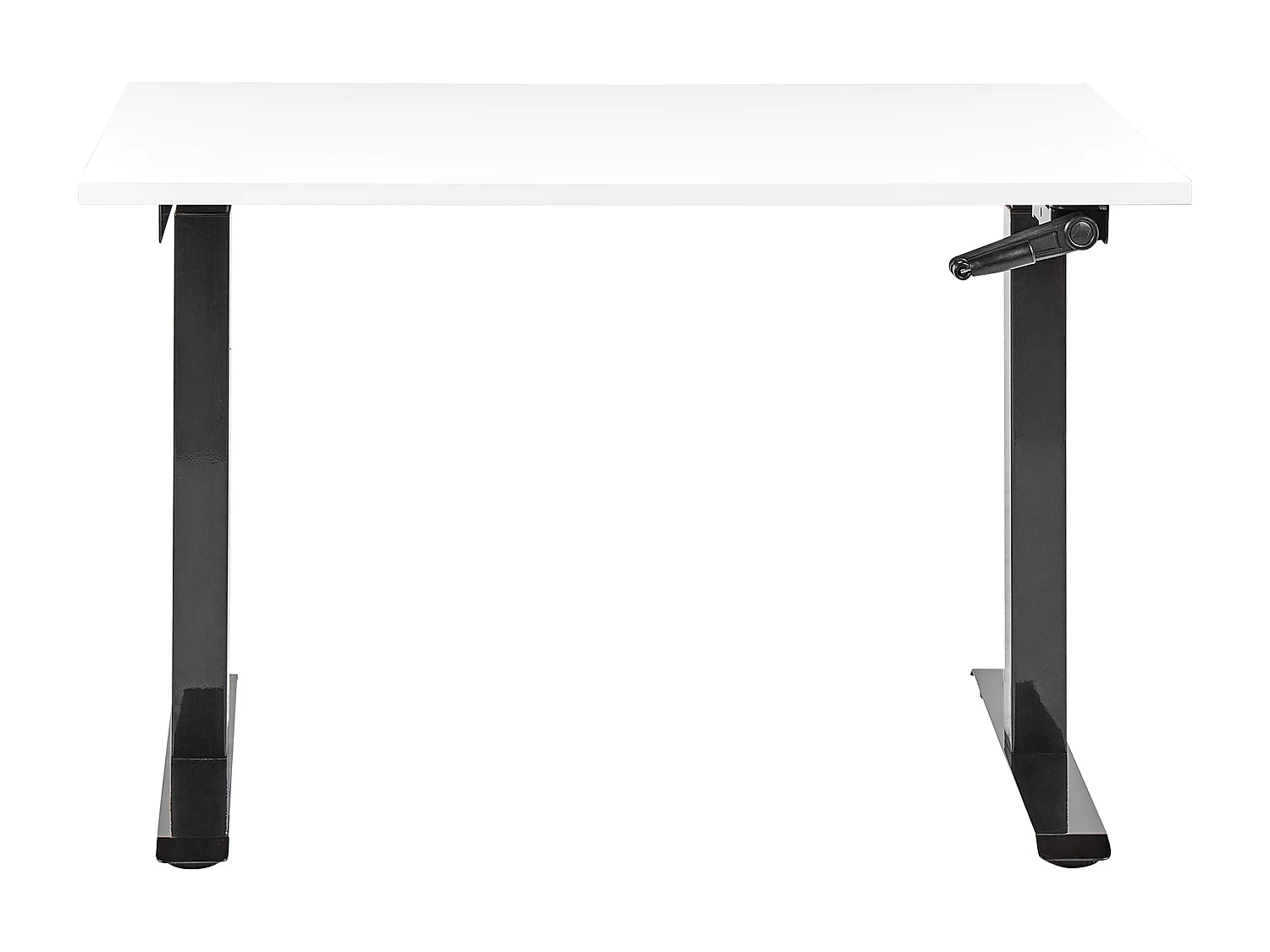 Bureau handmatig verstelbaar wit/zwart 120 x 72 cm DESTINES