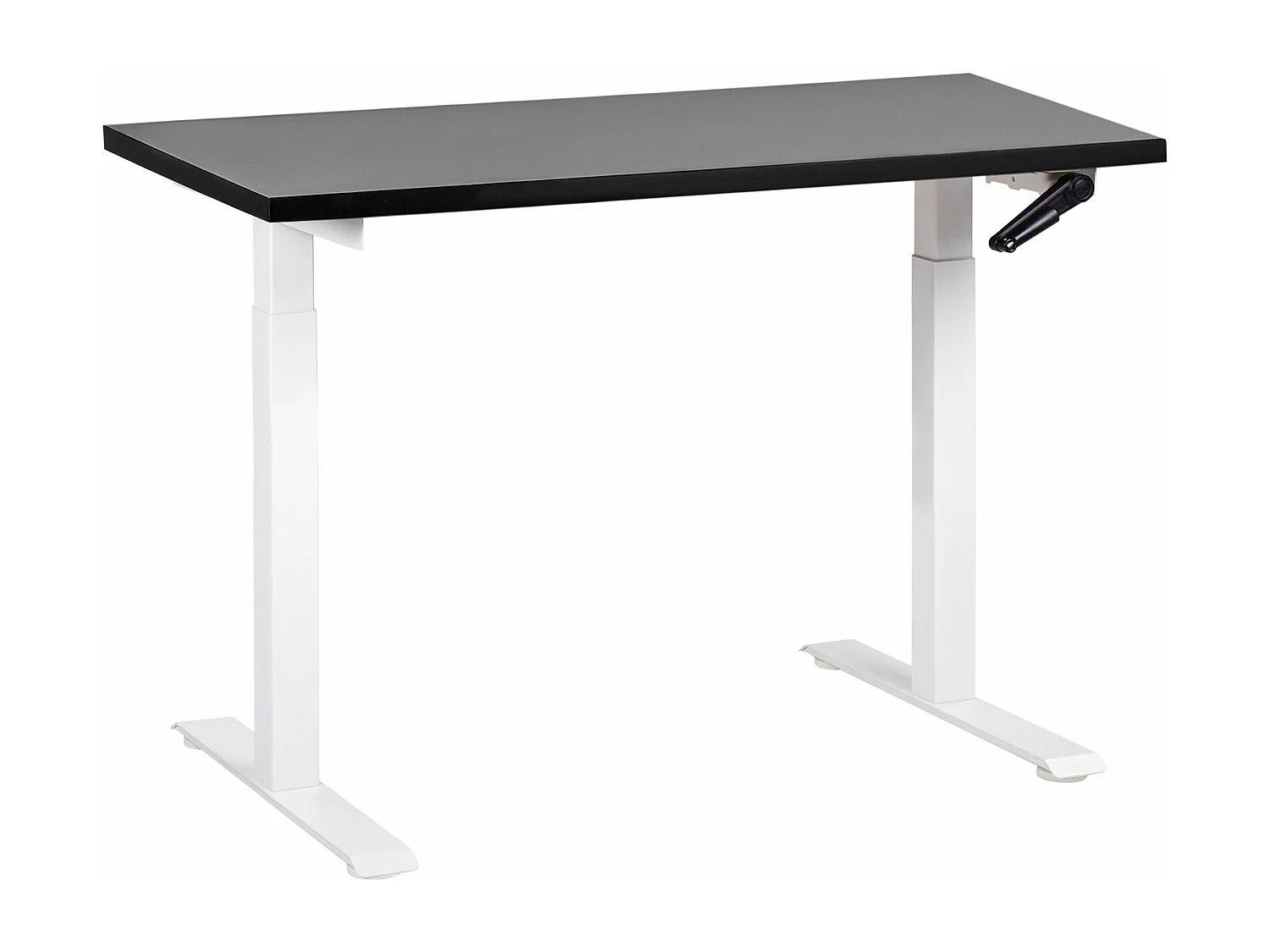 Biurko regulowane manualnie 120 x 72 cm czarno-białe DESTINES