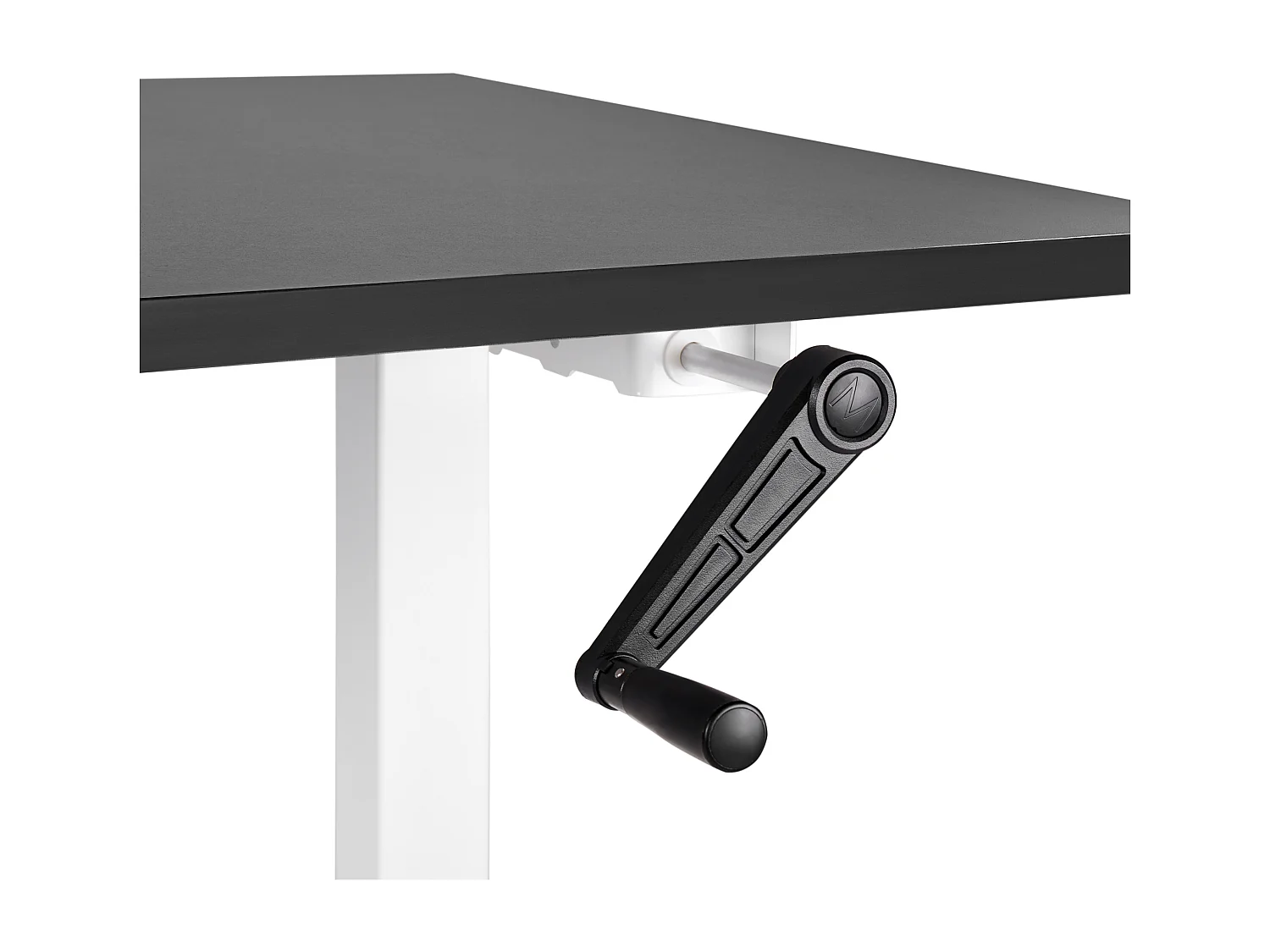 Biurko regulowane manualnie 120 x 72 cm czarno-białe DESTINES