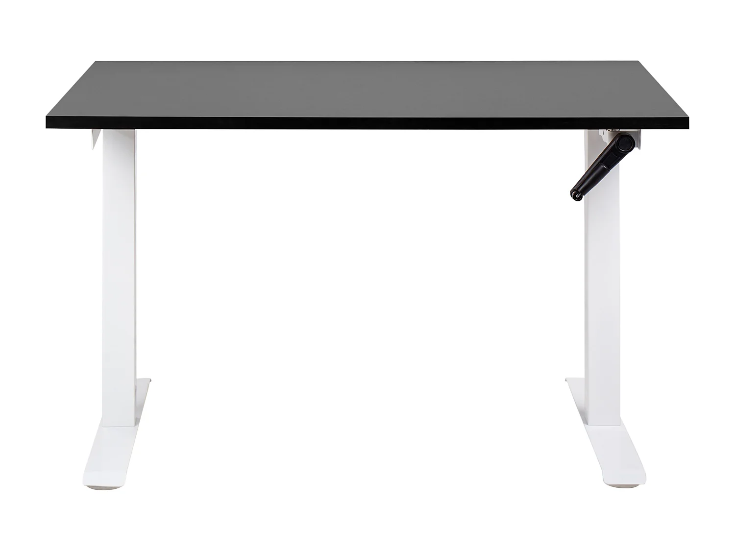 Biurko regulowane manualnie 120 x 72 cm czarno-białe DESTINES