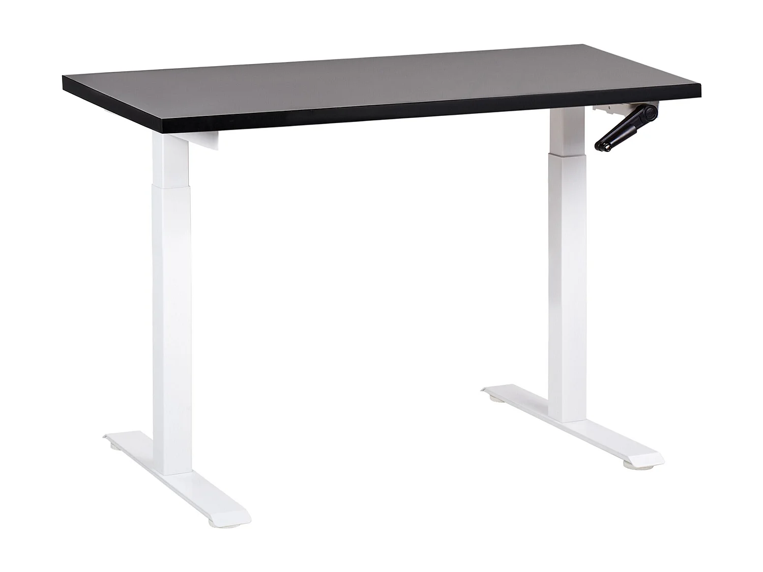 Höhenverstellbarer Schreibtisch mit Kurbel schwarz/weiß 120x72 cm DESTINES