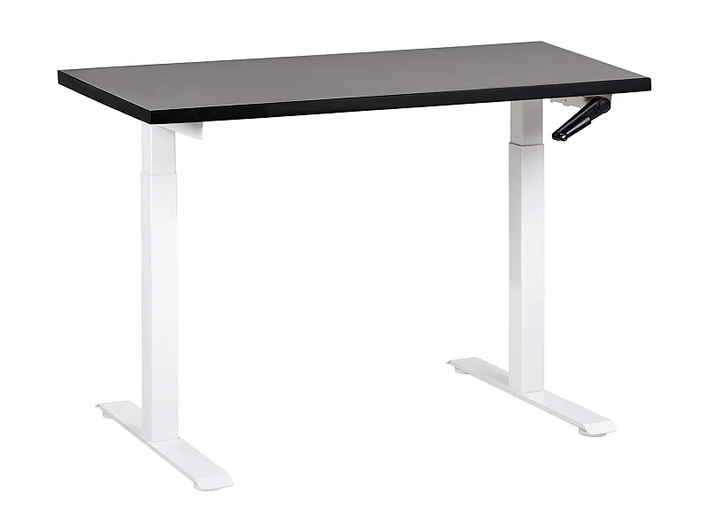 Secretária elevatória manualmente ajustável preta e branca 120 x 72 cm DESTINES