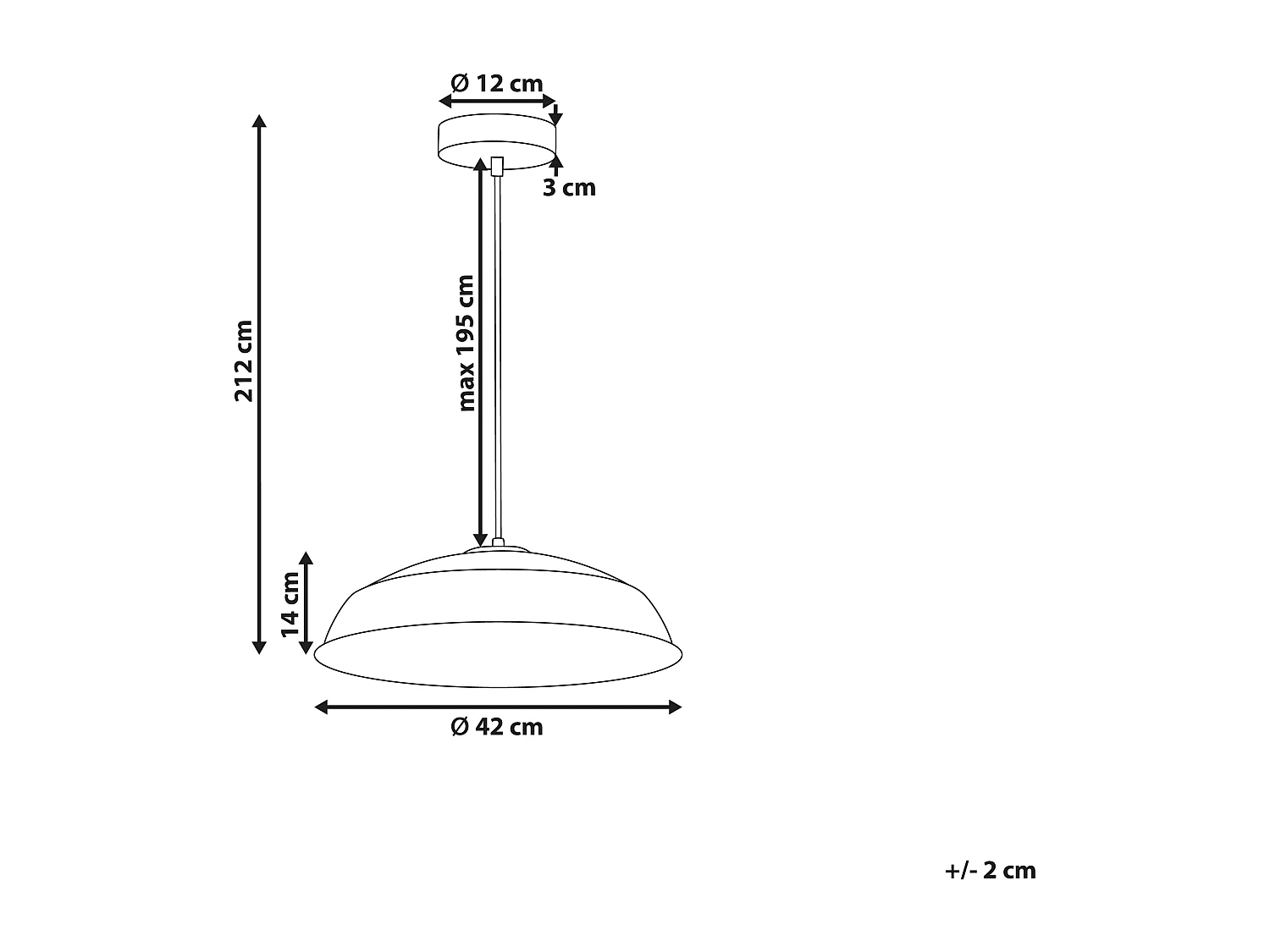 Lampe suspension MINILLAS Métal Noir