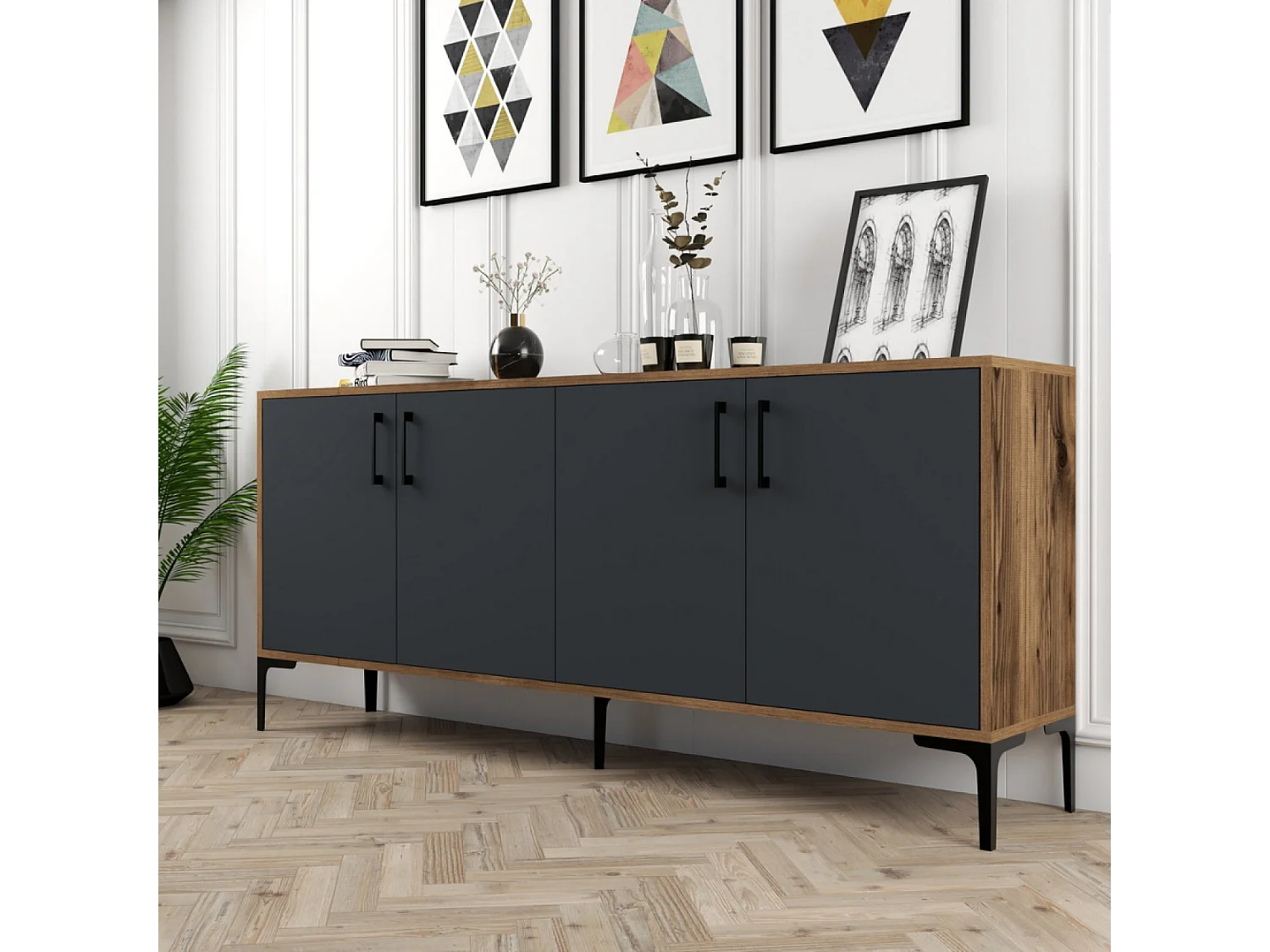 Buffet 180 cm style industriel ARKEL