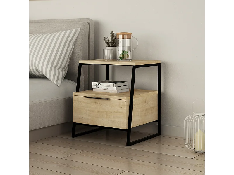 Table de chevet style industriel INKA