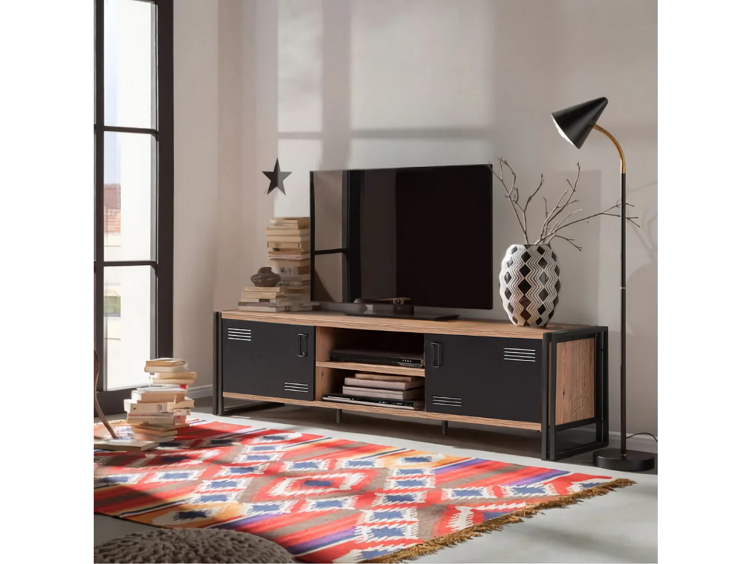 Mueble tv industrial 180 cm SKARM
