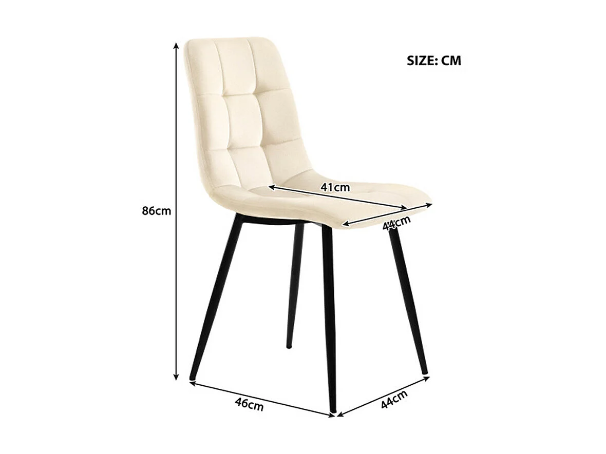 Set de table de 117 cm avec 4 chaises, beige