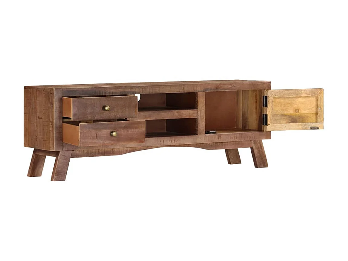 Móvel de TV 110x30x40 cm Madeira de mangueira crua