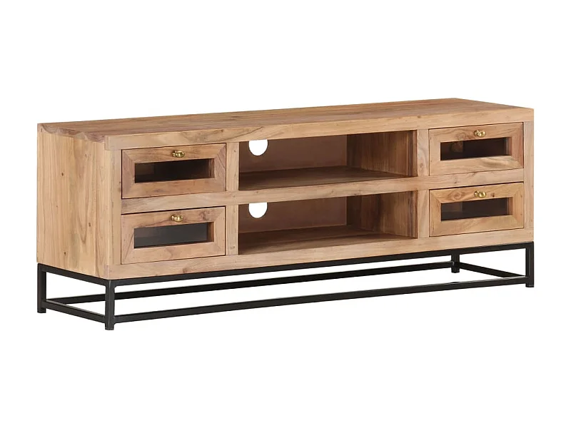 Meuble TV 110x30x40 cm Bois d'acacia massif